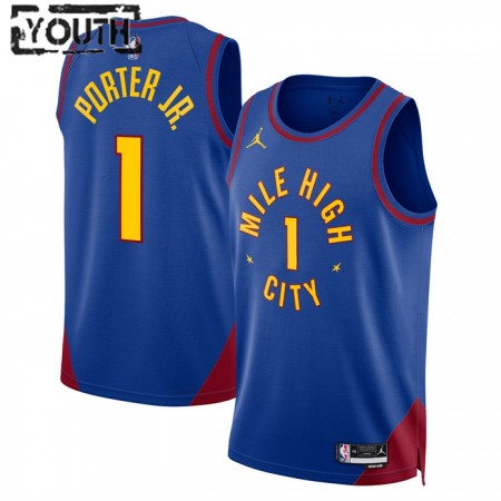 Camiseta Niños NBA Denver Nuggets Michael Porter JR 1 2022-23 Jordan Statement Edition Azul Swingman